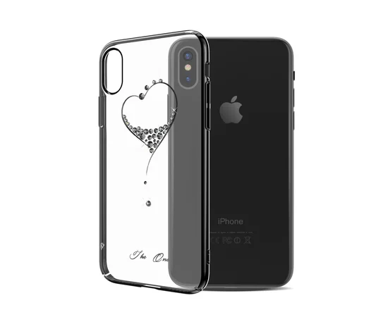 Чехол со стразами SWAROVSKI "Kingxbar" пластиковый для iPhone X/XS Wish черный