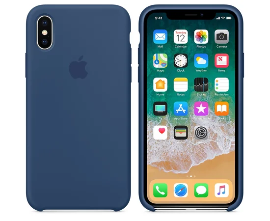 Чехол "Apple" Silicone Case для iPhone X/XS Blue Cobalt (HC)