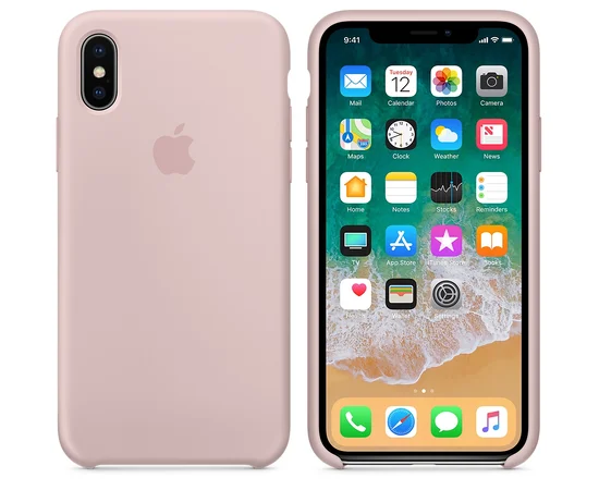 Чехол "Apple" Silicone Case для iPhone X/XS Pink Sand (HC)