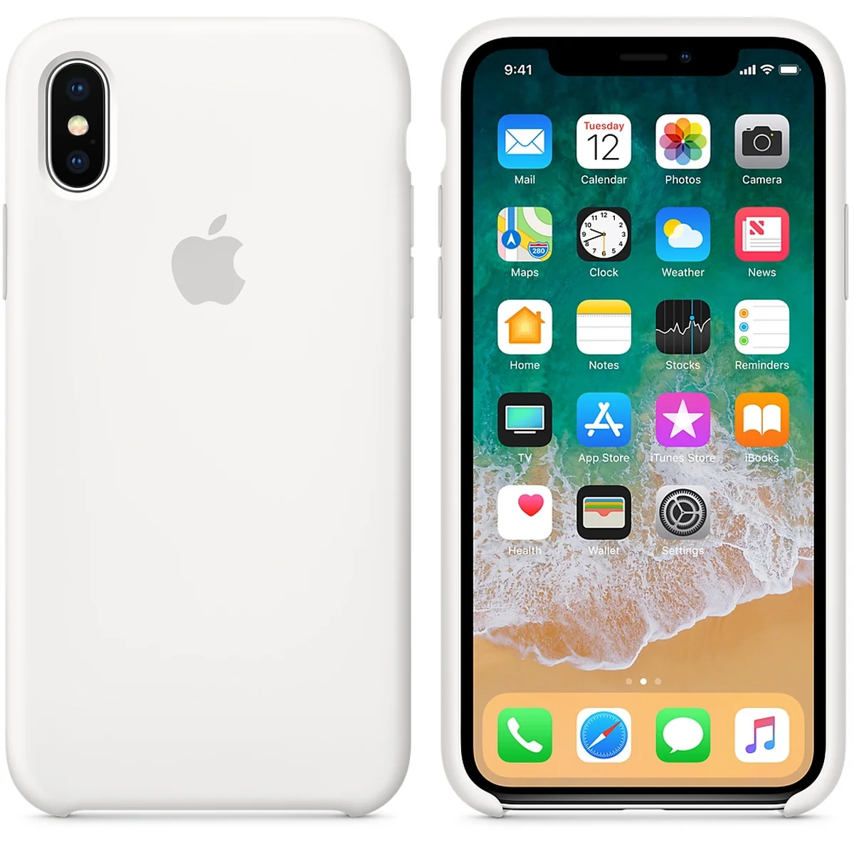 Чехол "Apple" Silicone Case для iPhone X/XS White (HC)