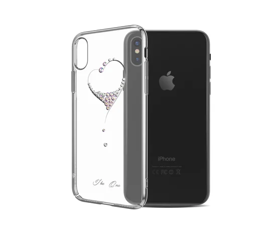 Чохол зі стразами SWAROVSKI "Kingxbar" пластиковий для iPhone X / XS Wish срібний