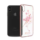 Чехол со стразами SWAROVSKI "Kingxbar" пластиковый для iPhone X/XS Hairpin Rose Gold