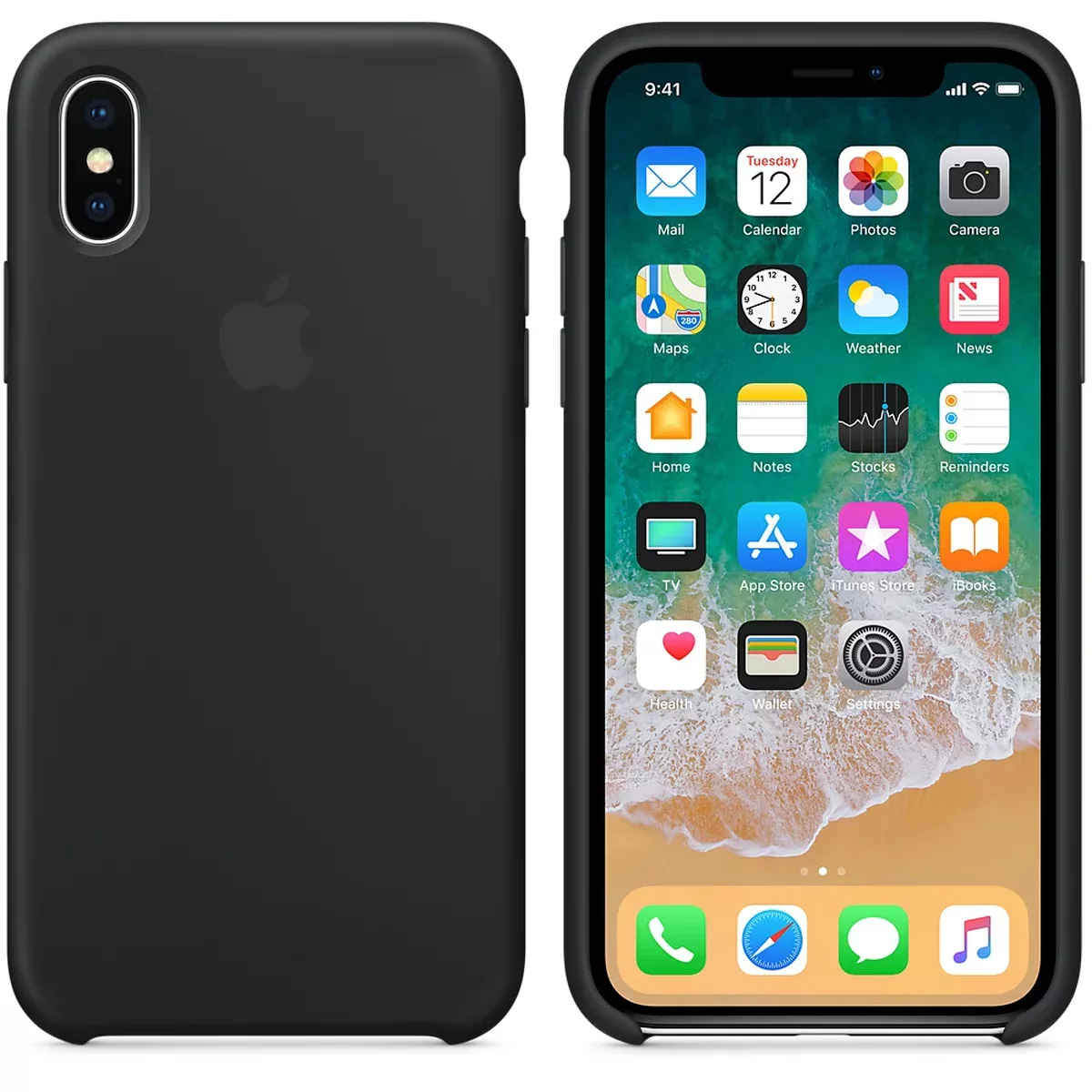 Чехол "Apple" Silicone Case для iPhone X/XS Black (HC)