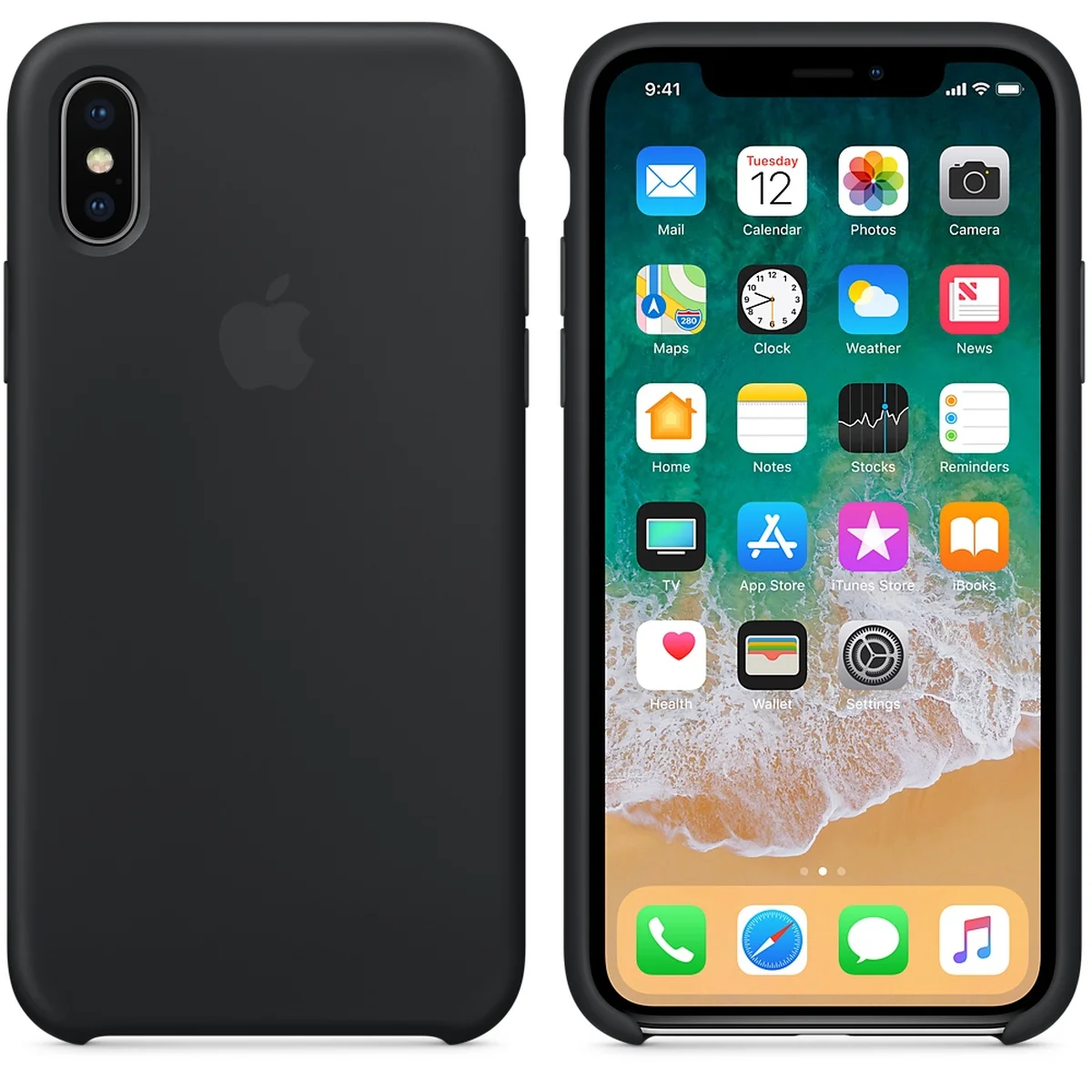 Чехол "Apple" Silicone Case для iPhone X/XS Black (HC)