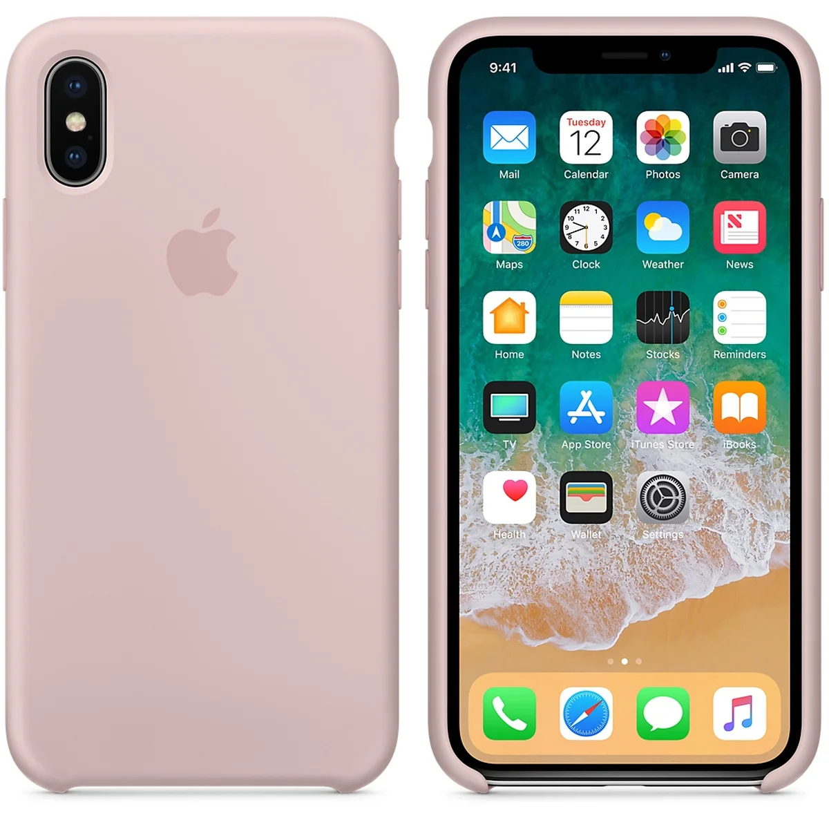 Чехол "Apple" Silicone Case для iPhone X/XS Pink Sand (HC)
