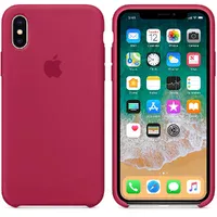 Чехол "Apple" Silicone Case для iPhone X/XS Rose Red (HC)