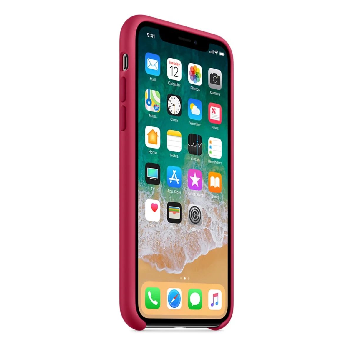 Чехол "Apple" Silicone Case для iPhone X/XS Rose Red (HC)