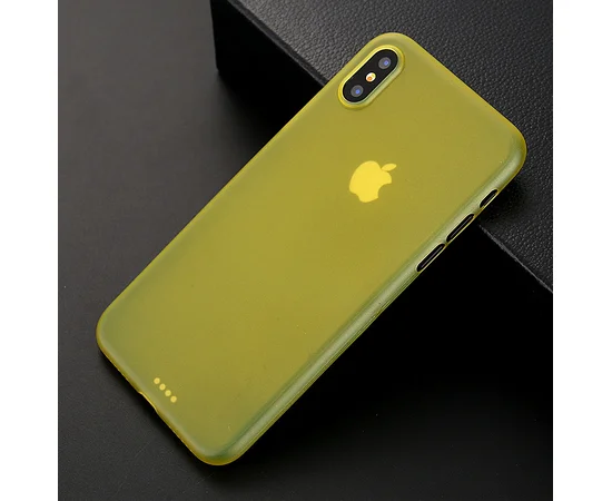 Ультратонкий чохол "Ultrathin 0.3mm" жовтий для iPhone X/XS