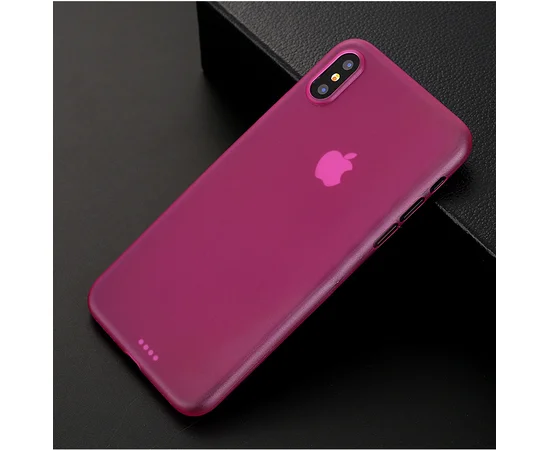 Ультратонкий чехол "Ultrathin 0.3mm" розовый для iPhone X/XS