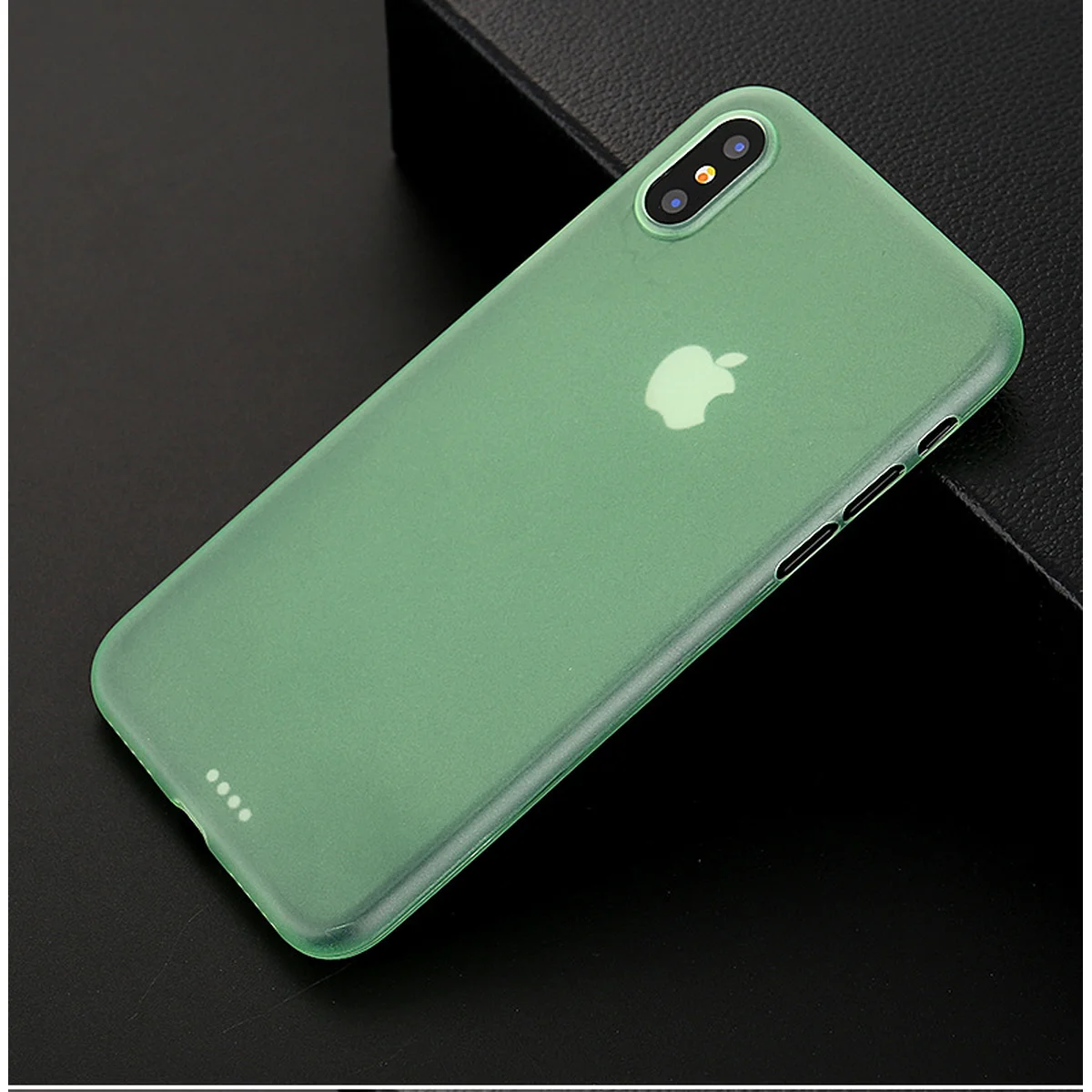 Ультратонкий чехол "Ultrathin 0.3mm" зеленый для iPhone X/XS