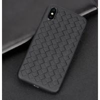 Чехол "Weaving" силиконовый для iPhone X/XS черный
