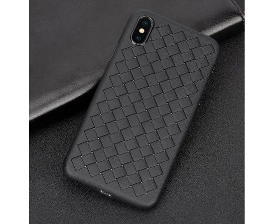 Чехол "Weaving" силиконовый для iPhone X/XS черный