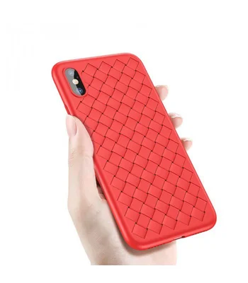 Чохол "Weaving" силіконовий для iPhone X / XS червоний
