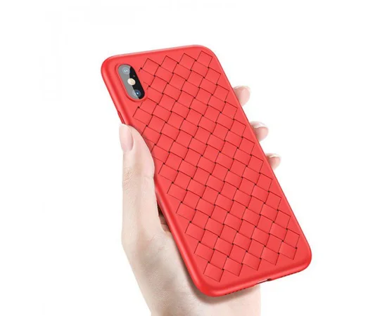 Чохол "Weaving" силіконовий для iPhone X / XS червоний