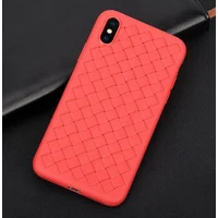 Чехол "Weaving" силиконовый для iPhone X/XS красный