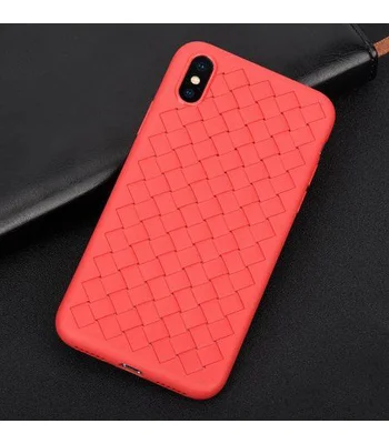 Чохол "Weaving" силіконовий для iPhone X / XS червоний