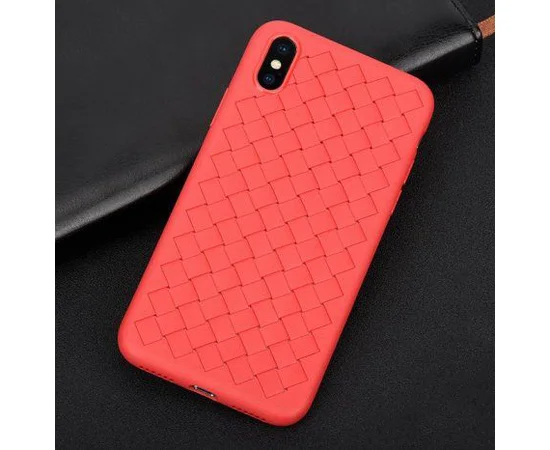 Чохол "Weaving" силіконовий для iPhone X / XS червоний