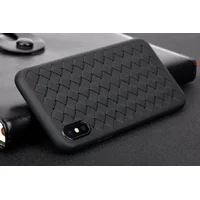 Чехол "Weaving" силиконовый для iPhone X/XS черный