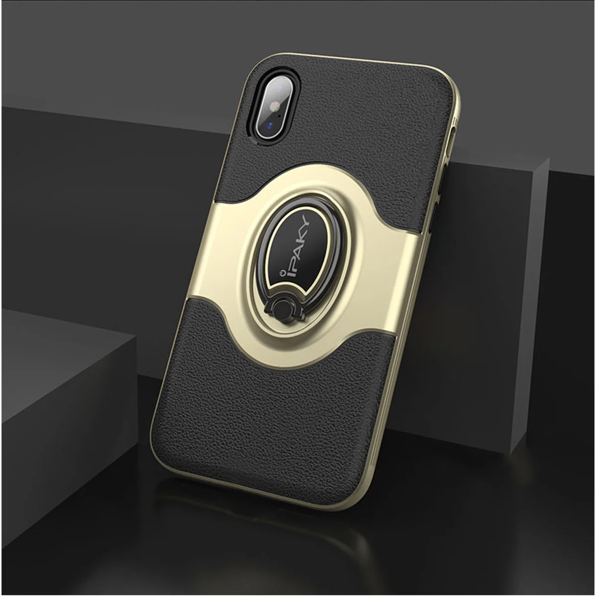 Противоударный чехол "iPaky" Feather золотой для iPhone X/XS