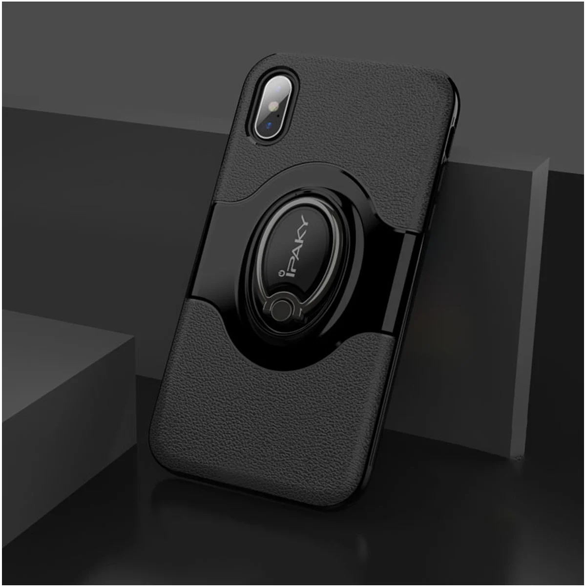 Противоударный чехол "iPaky" Feather черный для iPhone X/XS