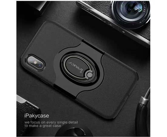 Противоударный чехол "iPaky" Feather черный для iPhone X/XS