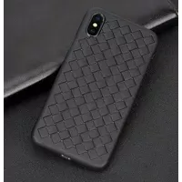 Чехол "Weaving" силиконовый для iPhone X/XS черный