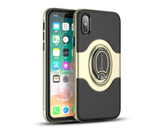 Противоударный чехол "iPaky" Feather золотой для iPhone X/XS