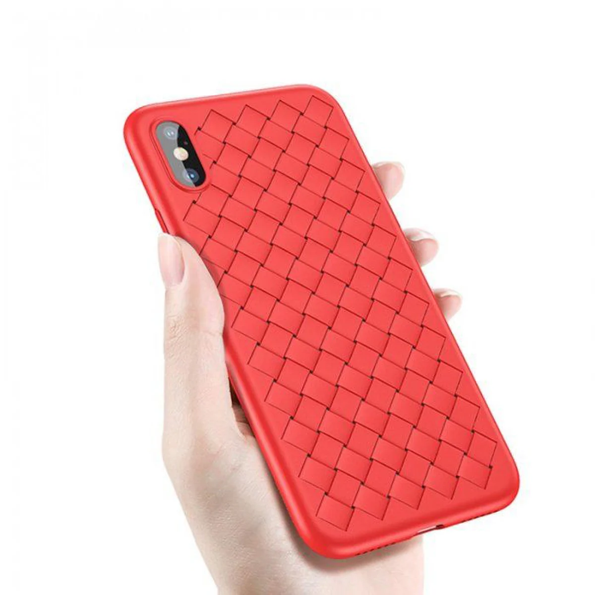 Чохол "Weaving" силіконовий для iPhone X / XS червоний
