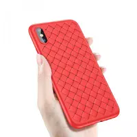Чохол "Weaving" силіконовий для iPhone X / XS червоний