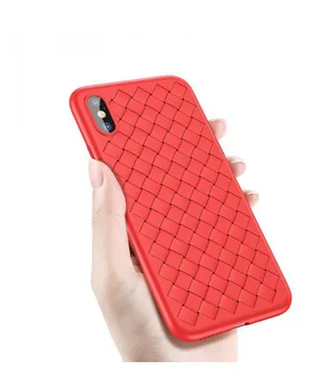 Чохол "Weaving" силіконовий для iPhone X / XS червоний