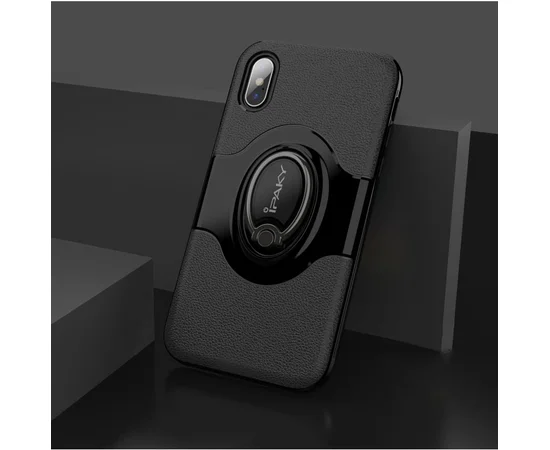 Противоударный чехол "iPaky" Feather черный для iPhone X/XS