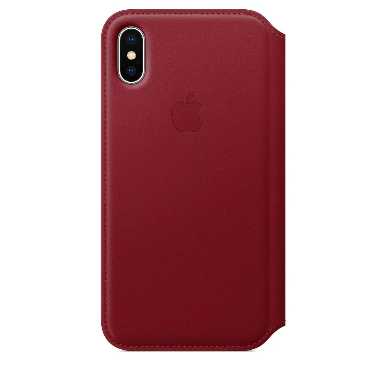 Шкіряний чохол-книжка "Apple Leather Folio" Red (HC) для iPhone X / XS