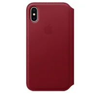 Шкіряний чохол-книжка "Apple Leather Folio" Red (HC) для iPhone X / XS