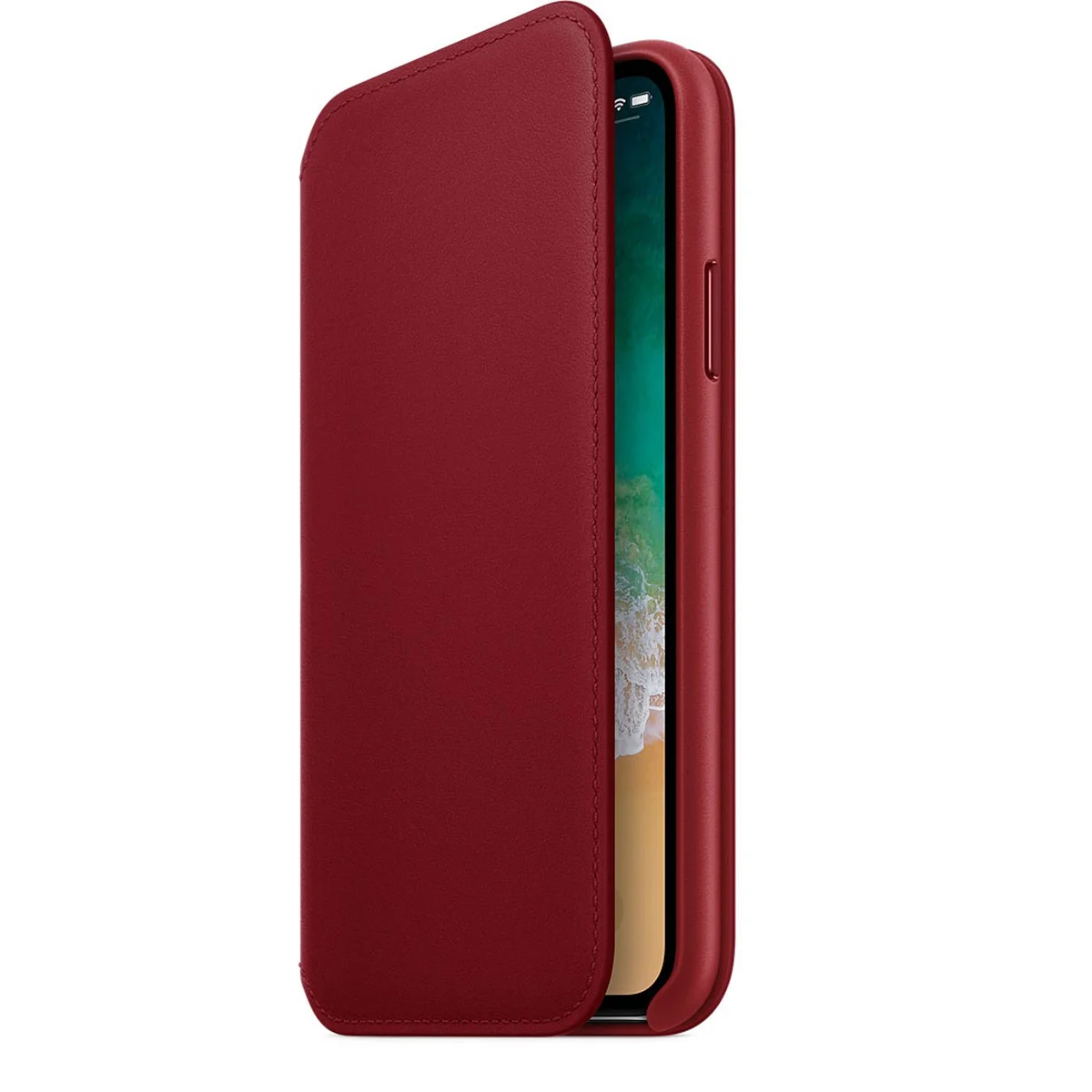 Шкіряний чохол-книжка "Apple Leather Folio" Red (HC) для iPhone X / XS