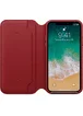 Кожаный чехол-книжка "Apple Leather Folio" Red (HC) для iPhone X/XS