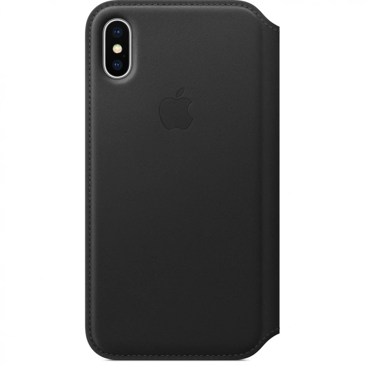 Шкіряний чохол-книжка "Apple Leather Folio" Black (HC) для iPhone X / XS