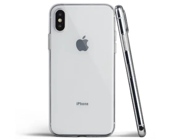 Ультратонкий силиконовый прозрачный чехол для iPhone X/XS
