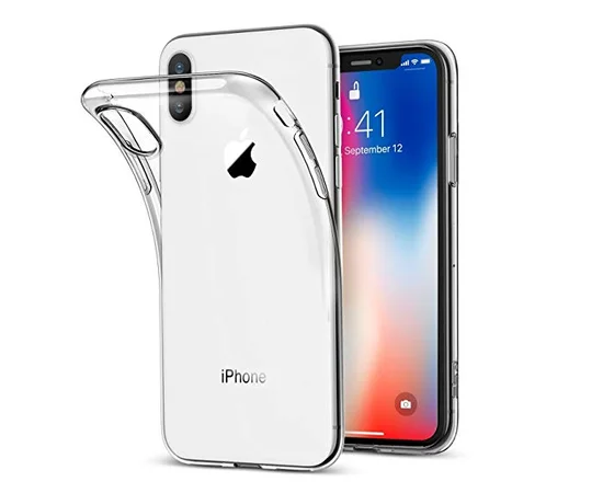Ультратонкий силиконовый прозрачный чехол для iPhone X/XS
