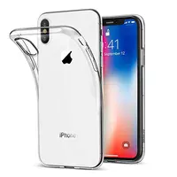 Ультратонкий силиконовый прозрачный чехол для iPhone X/XS