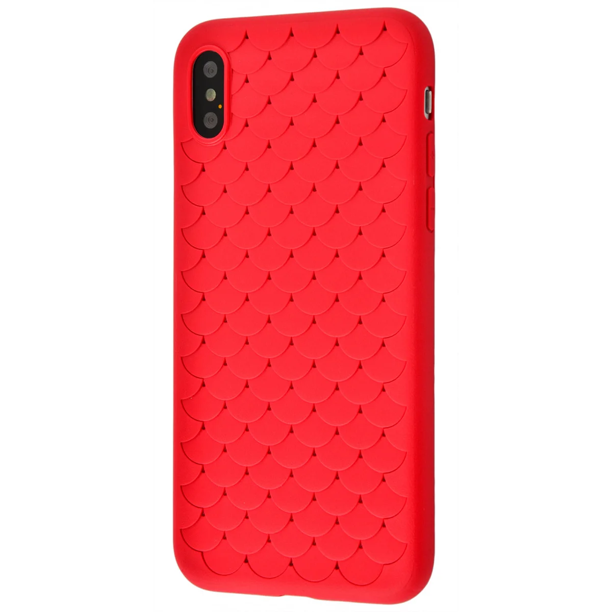 Силиконовый чехол "Scales" красный для iPhone X/XS