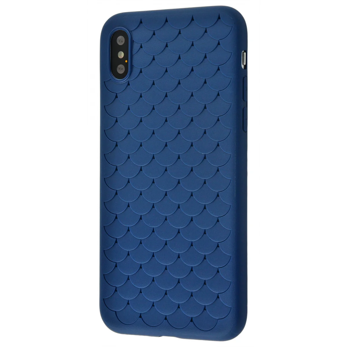 Силиконовый чехол "Scales" синий для iPhone X/XS