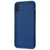 Силиконовый чехол "Scales" синий для iPhone X/XS