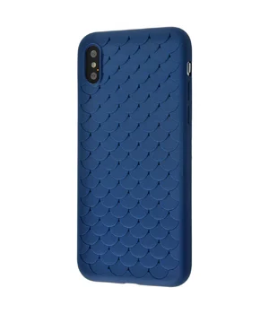 Силіконовий чохол "Scales" синій для iPhone X / XS