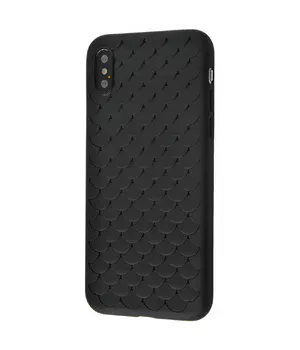 Силиконовый чехол "Scales" черный для iPhone X/XS