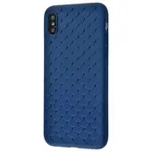 Силиконовый чехол "Scales" синий для iPhone X/XS