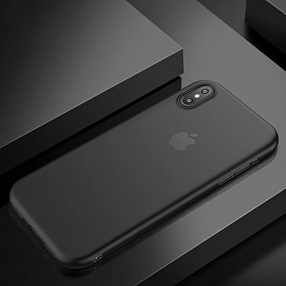Ультратонкий чехол "Thin Matte" черный для iPhone X/XS