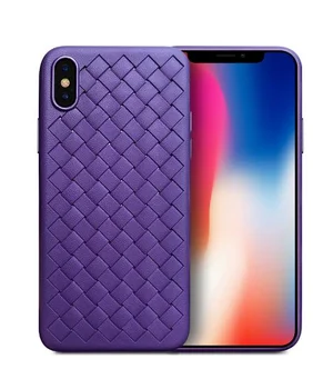 Чехол "Weaving" силиконовый для iPhone X/XS фиолетовый