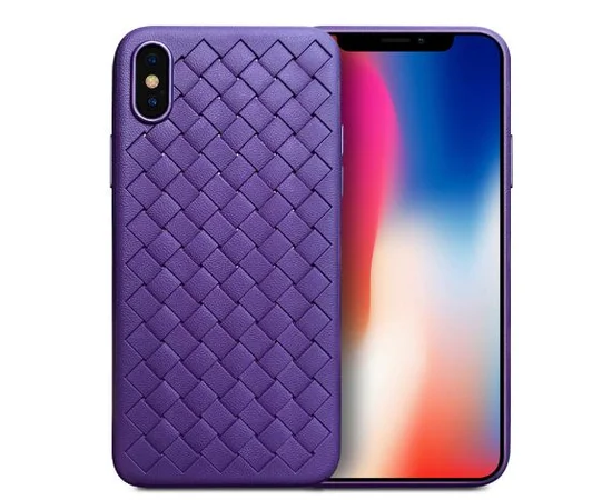 Чехол "Weaving" силиконовый для iPhone X/XS фиолетовый