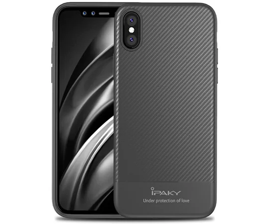 Противоударный силиконовый чехол "iPaky" Musy серый для iPhone XS Max