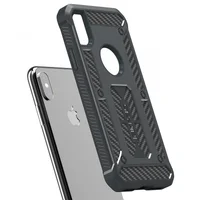 Противоударный силиконовый чехол "Jakpas" серый для iPhone X/XS